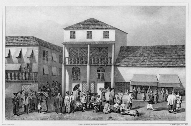 Road in Manila, Capital of Luzon Island, Philippine Islands, 19th century. Creators: Alexander Postels, Adolphe Jean-Baptiste Bayot, Louis Julien Jacottet.