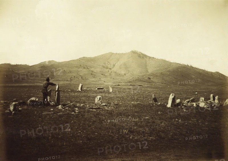 The Kachin Steppe. Mount Kokh-Takh (Blue Mountain), Where Sacrificial Offerings are Conducted, 1894. Creator: Unknown.
