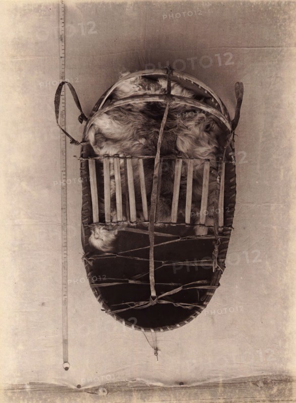 Todzhin Birchbark Cradle (sent to the Berlin Museum fur Volkskunde), 1897. Creator: Unknown.