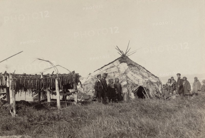 Chukchi Yurt and Fish-Curing, 1889. Creator: Unknown.