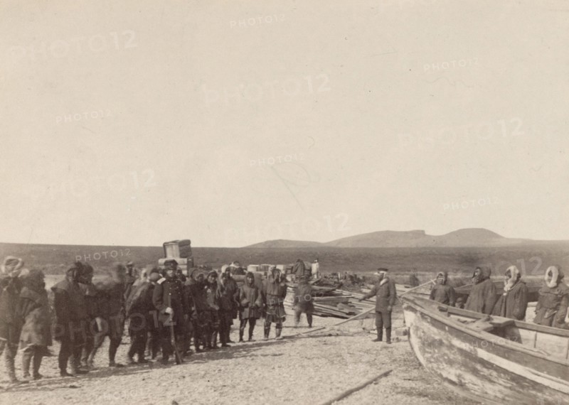 Transferring of Cargo along the Shore, 1889. Creator: Unknown.