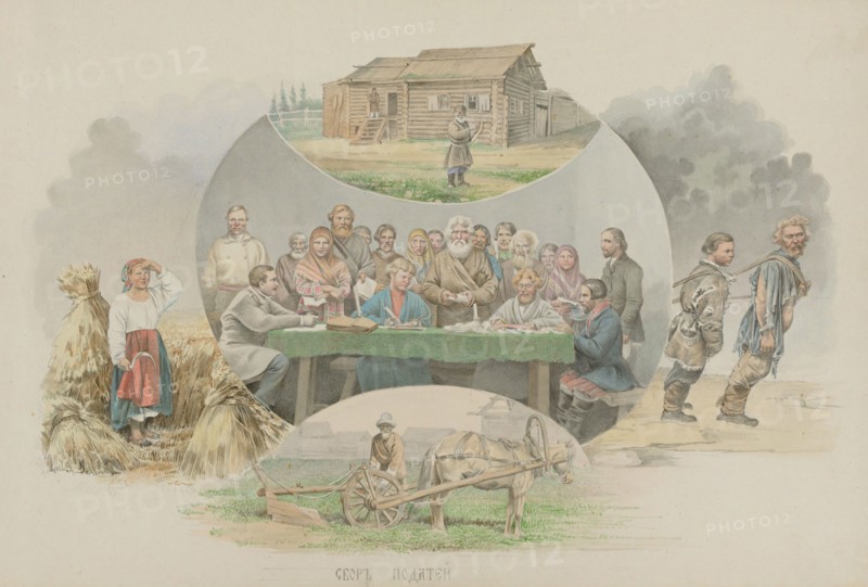 Tax collection, 1862-1887. Creator: Mikhail Znamensky.