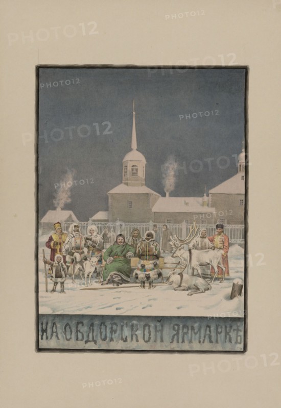 At the Obdorsk market, 1862-1887. Creator: Mikhail Znamensky.