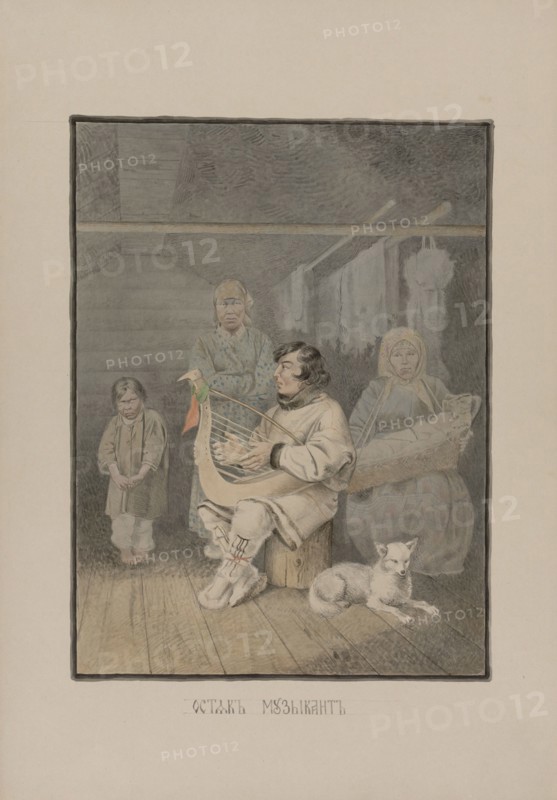 Khant musician, 1862-1887. Creator: Mikhail Znamensky.