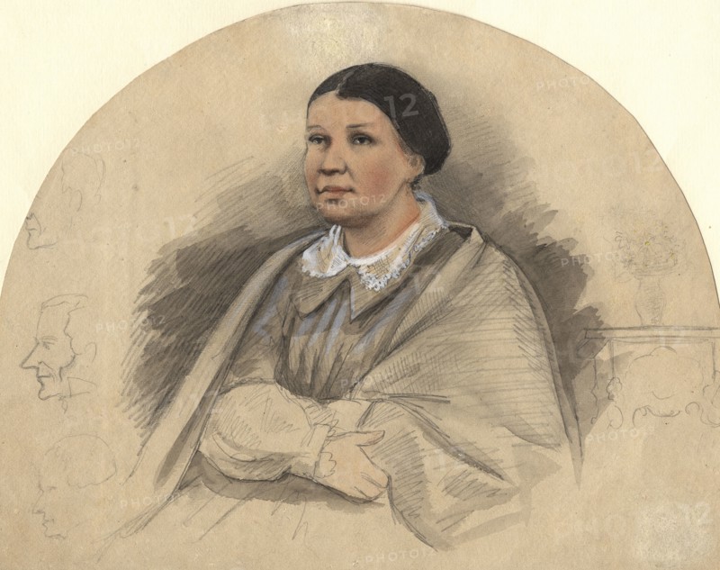 Female portrait, 2nd half of 19th century. Creator: Mikhail Znamensky.