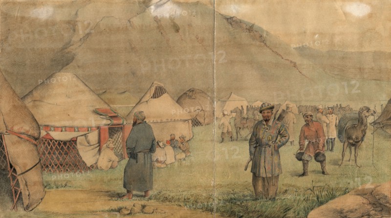 Military camp, late 1860s. Creator: Mikhail Znamensky.