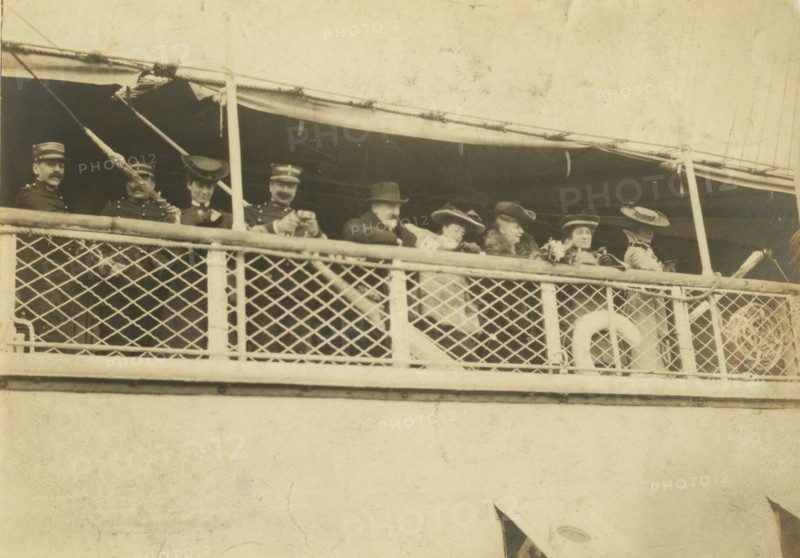 Departure of Baron de Rosen from Yokohama, c1904. Creator: Unknown.