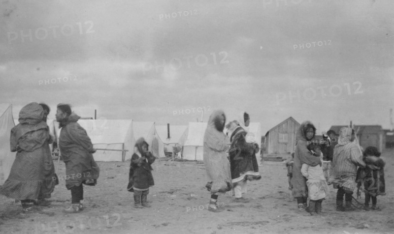 Eskimo village, between c1900 and 1916. Creator: Unknown.