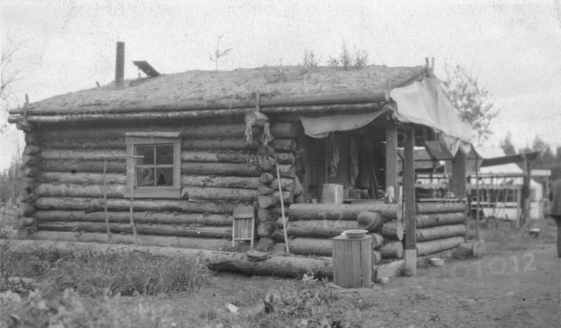 Log cabin, between c1900 and 1916. Creator: Unknown.