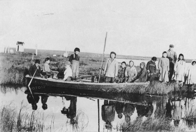 Scene at Moravian Mission Station on the Kuskokwim River, between c1900 and c1930. Creator: Unknown.