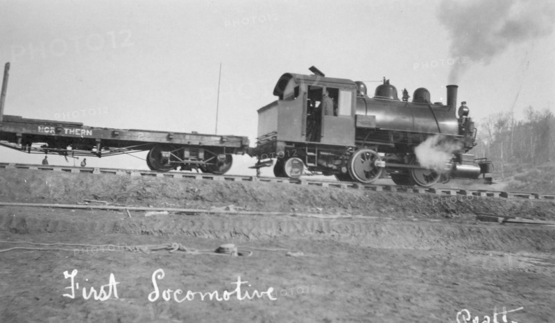 First locomotive of U.S. Railroad, between c1900 and c1930. Creator: Unknown.