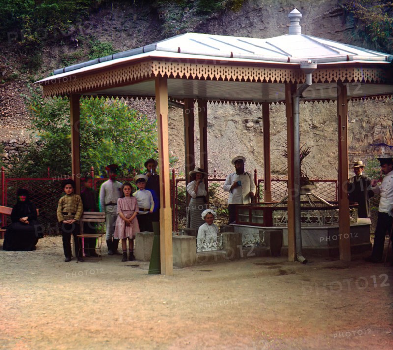 Evgenievsky spring, Borzhom, between 1905 and 1915. Creator: Sergey Mikhaylovich Prokudin-Gorsky.