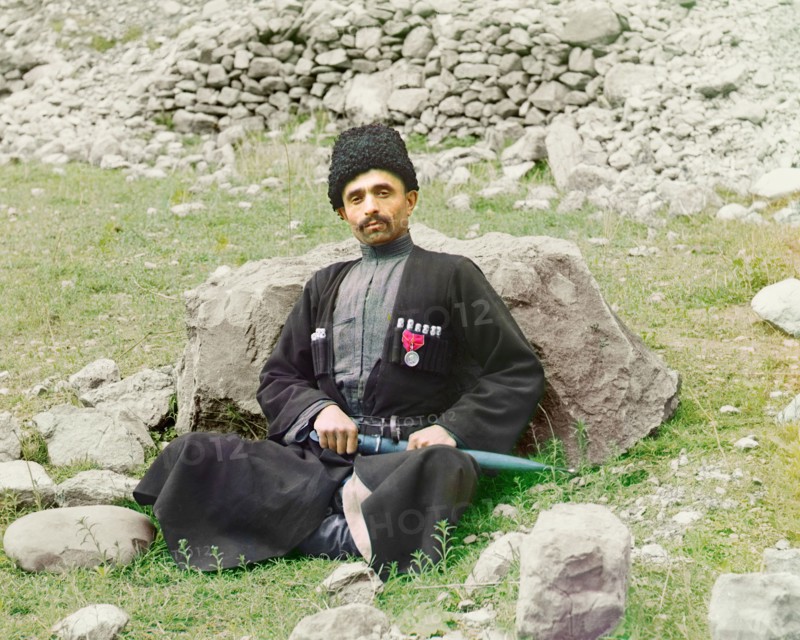 Dagestani types, between 1905 and 1915. Creator: Sergey Mikhaylovich Prokudin-Gorsky.