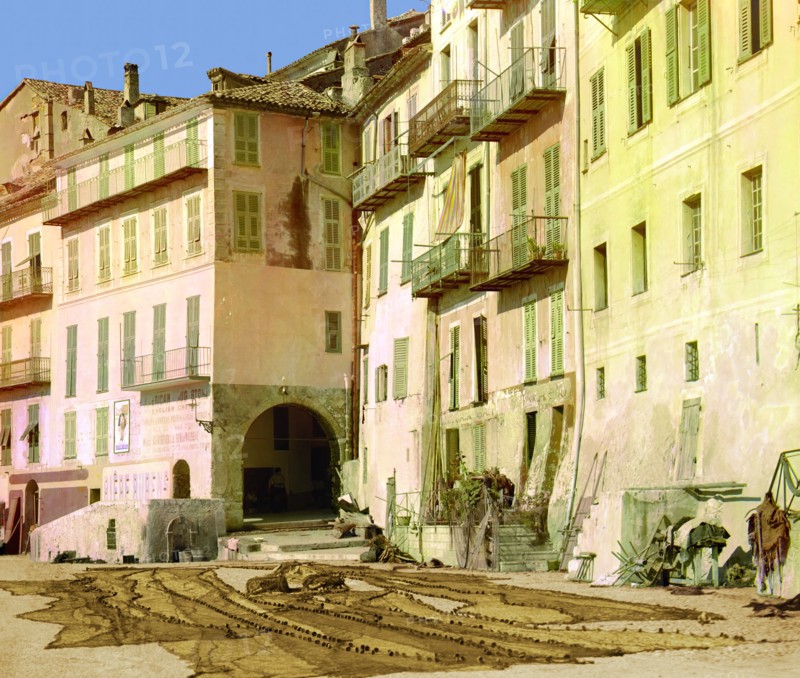 Fishing nets drying, between 1905 and 1915. Creator: Sergey Mikhaylovich Prokudin-Gorsky.