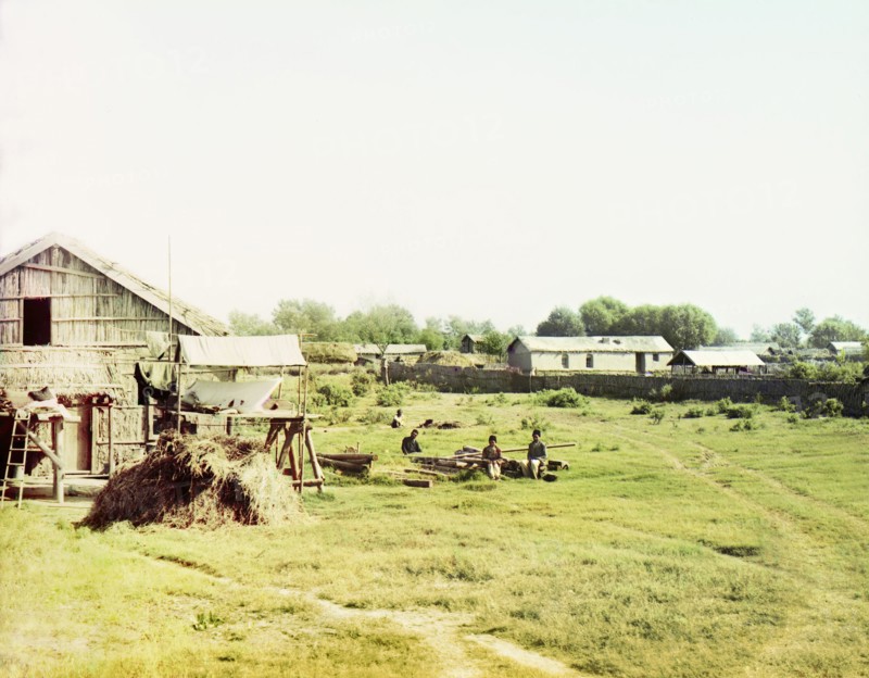Village of Saatly, Mugan steppe, between 1905 and 1915. Creator: Sergey Mikhaylovich Prokudin-Gorsky.