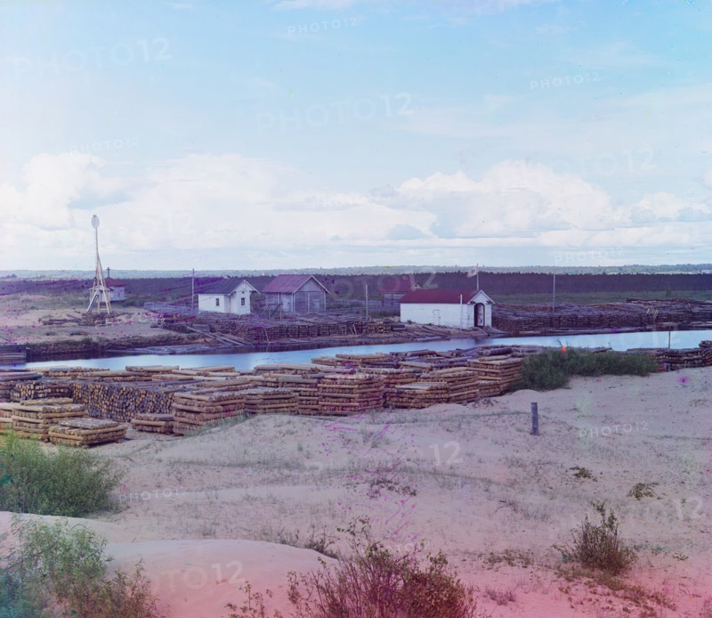 Rescue station on Onega Lake [Russian Empire], 1909. Creator: Sergey Mikhaylovich Prokudin-Gorsky.