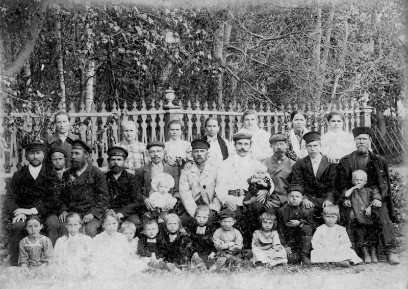 Workers of the Gorokhov mill with their families, 1904. Creator: Unknown.