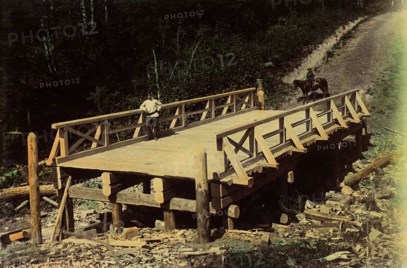 A Bridge 6 Sazhens Long. Kedrovsko-Borodavskaia Road, 1906-1908. Creator: Dorozhno-Stroitel'nyi Otdel.