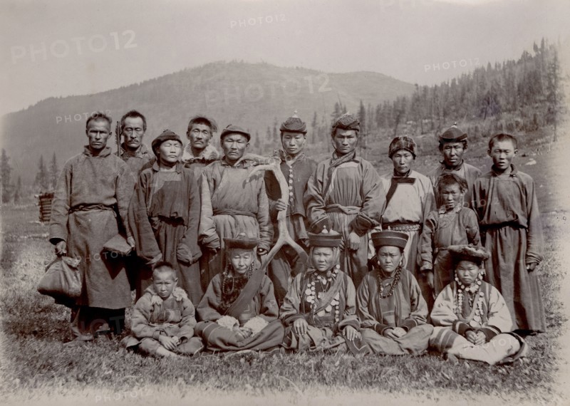 Buryats of the Baikal region, 1900. Creators: I. A. Podgorbunskii, V. I. Podgorbunskii.