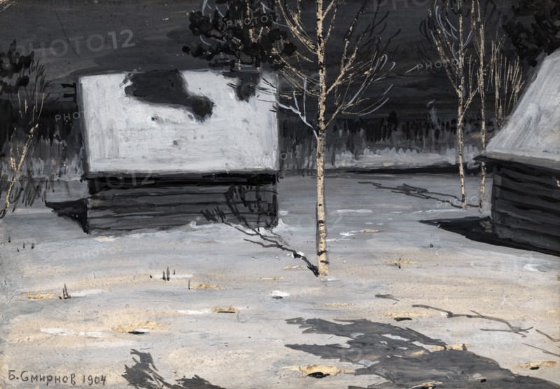 Moonlit Night near Irkutsk, 1904. Creator: Boris Vasilievich Smirnov.