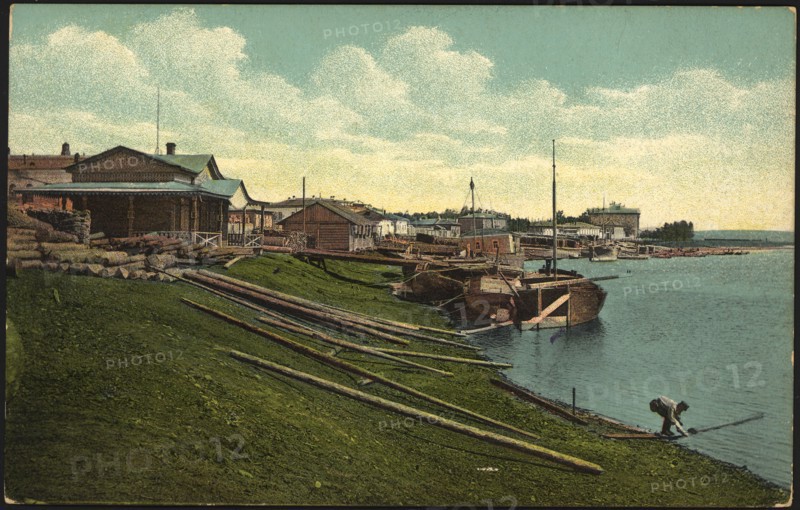 Irkutsk Embankment of the Angara River, 1904-1917. Creator: Unknown.