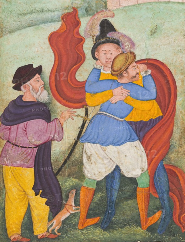 Europeans Embracing (image 3 of 3), c1590. Creator: Unknown.