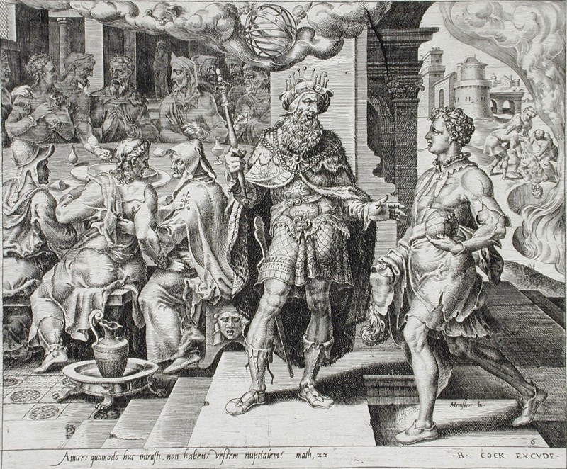 The Fate of the Man who Came without a Wedding Garment, 1559. Creator: Dirck Volkertsen Coornhert.