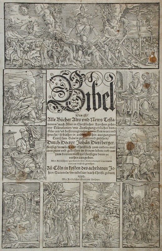 Frontispiece to the Bible, 1550. Creator: John Dieterberger.