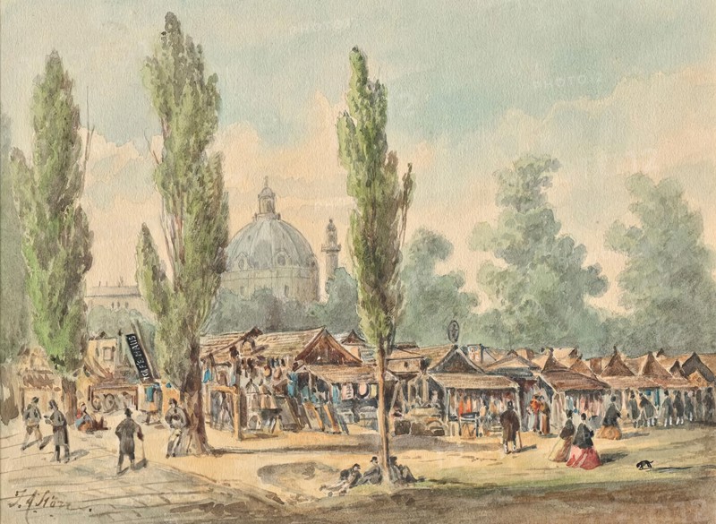 The old Tandelmarkt in Vienna, undated. Creator: J. A. Störr.