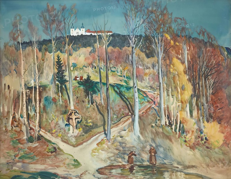 Garden (forest slope near Maria Taferl in the Wachau), around 1914/1915. Creator: Julian Falat.