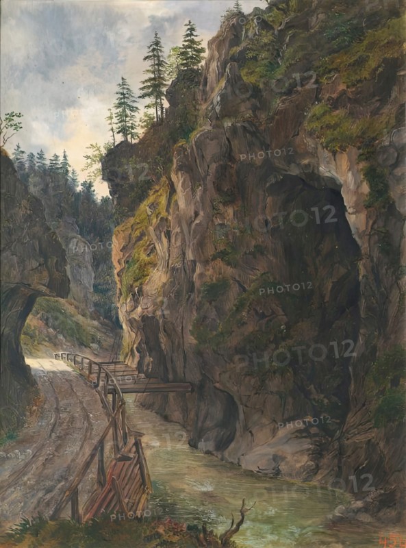 Rocky gorge, undated. Creator: Ludwig Halauska.