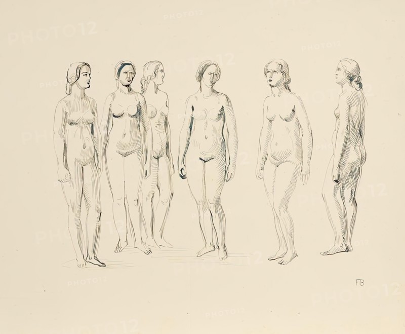 Six female nudes, 1930. Creator: Franz Barwig the Elder.