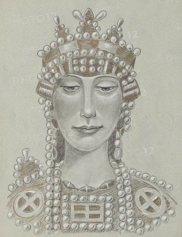 Empress Theodora, undated. (c1910s) Creator: Franz von Matsch.