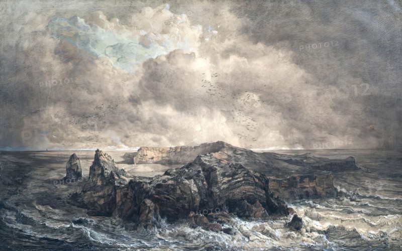 The island of St. Paul in the Indian Ocean, undated. (c1850s) Creator: Joseph Selleny.