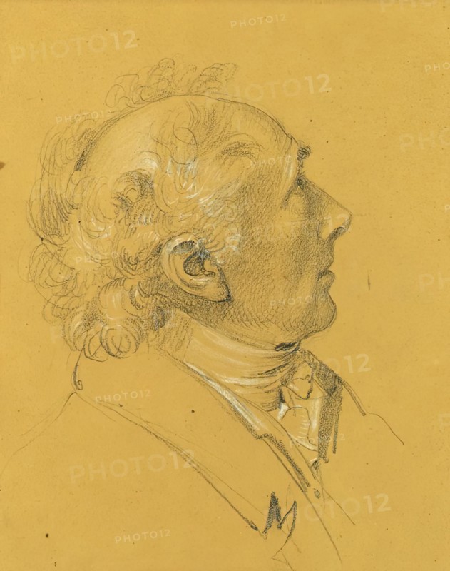 Portrait study for the "Exit of the Imperial Couple after Emperor Franz I's..., before 1828. Creator: Johann Peter Krafft.