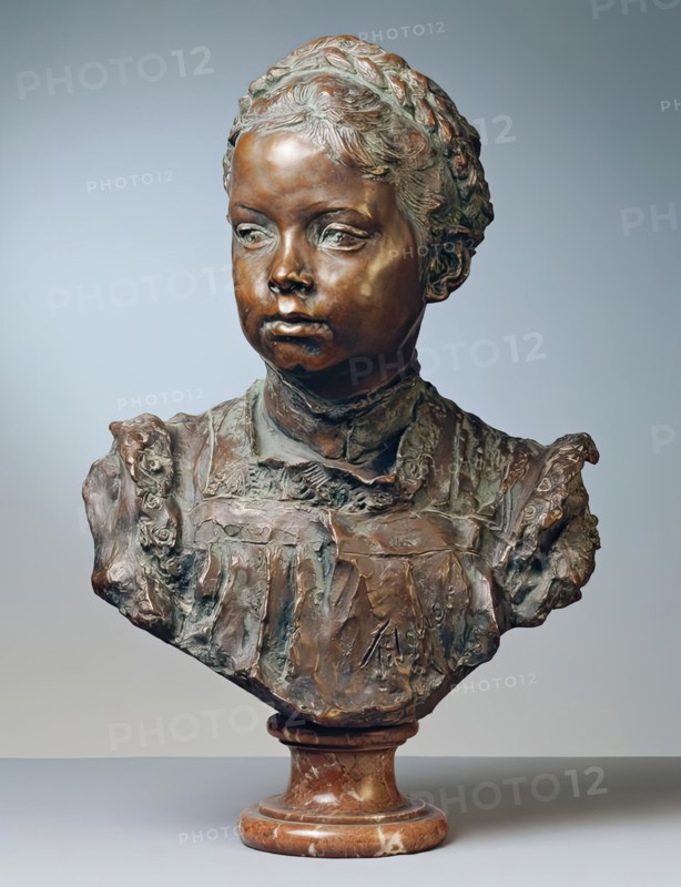 Julie von Benesch at the age of 8, 1889. Creator: Viktor Oskar Tilgner.