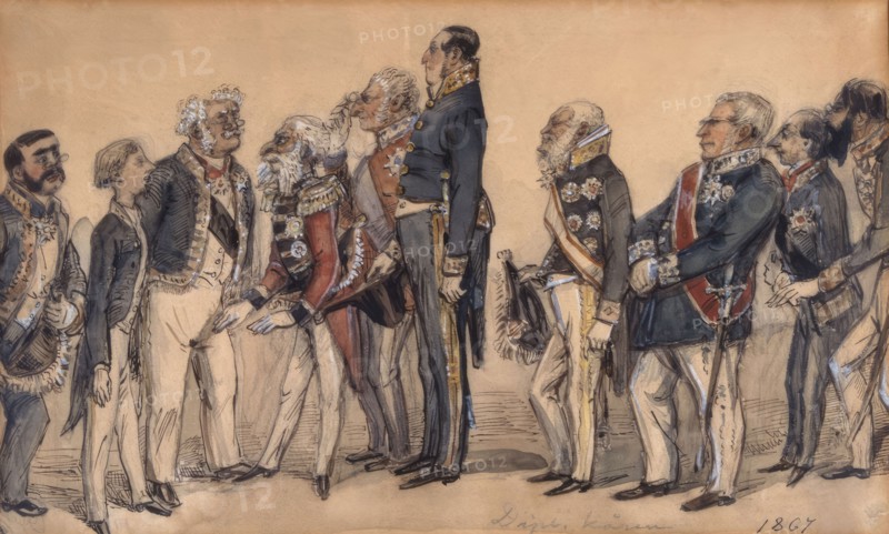 The Diplomatic Corps 1867. Creator: Fritz von Dardel.