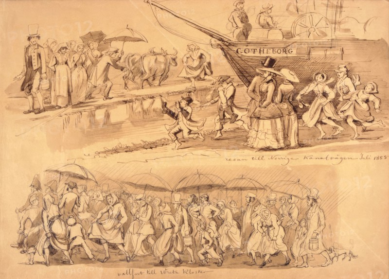 The trip to Norrige, Kanalvägen July 1855. Creator: Fritz von Dardel.