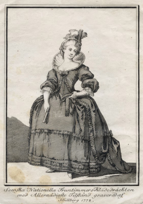 Gustaf III's national costume, 1778.  Creator: Jacob Gillberg.