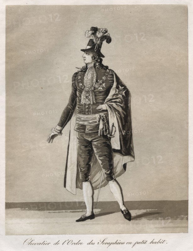 Chevalier de l'Ordre des Seraphins en petit habit, 1780s.  Creator: Johan Abraham Aleander.