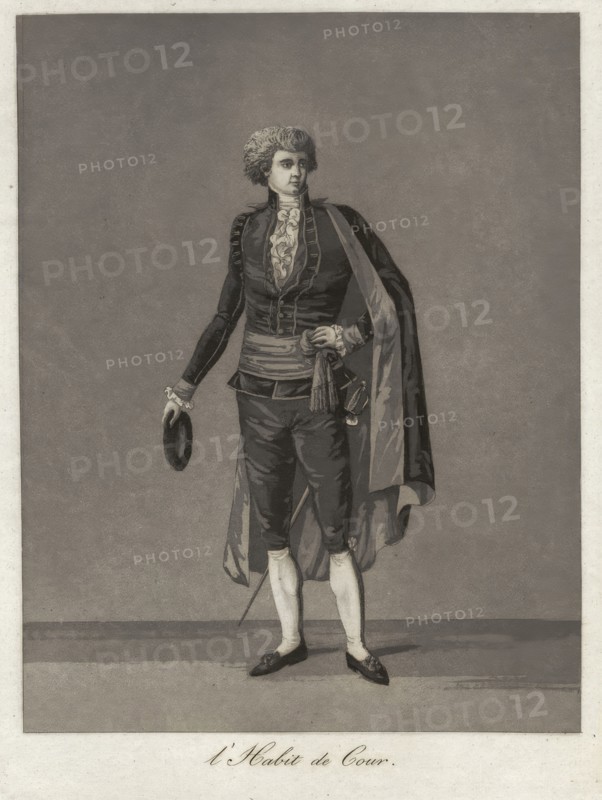 Gustaf III's national costume/Swedish costume, 1780s.  Creator: Johan Abraham Aleander.