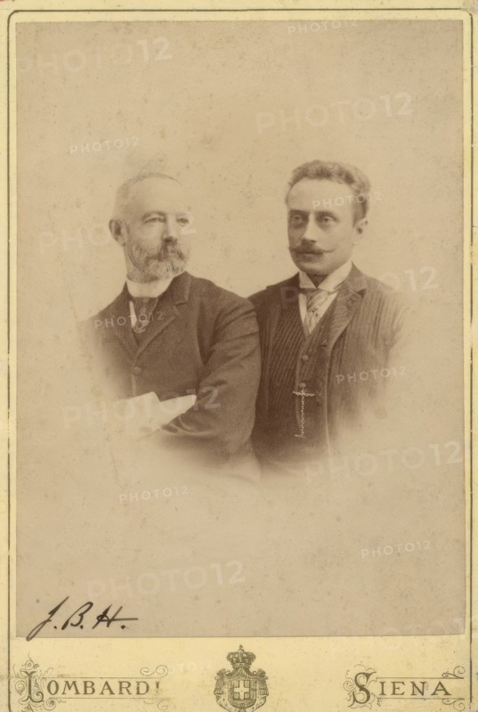 Business card portrait - John B. How and Claes Lagergren, 1889. Creator: Paolo Lombardi.