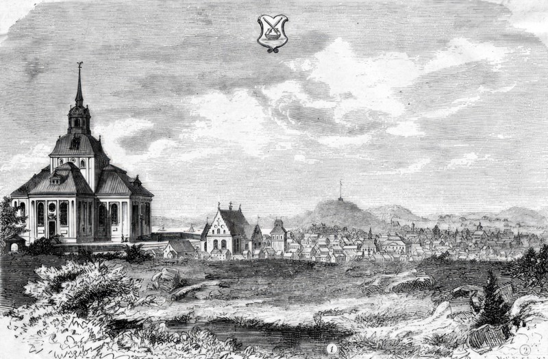 Söderhamn, burned by the Russians in 1721.  Creator: Unknown.