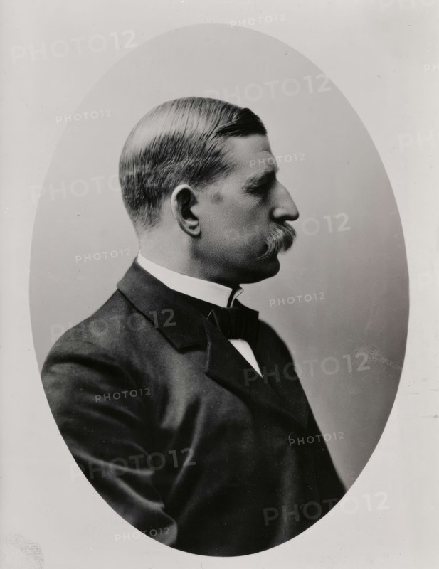Portrait of man in suit with moustache, possibly Andrée, Salomon August (1854-1897)..., 1890-1895. Creator: Unknown.