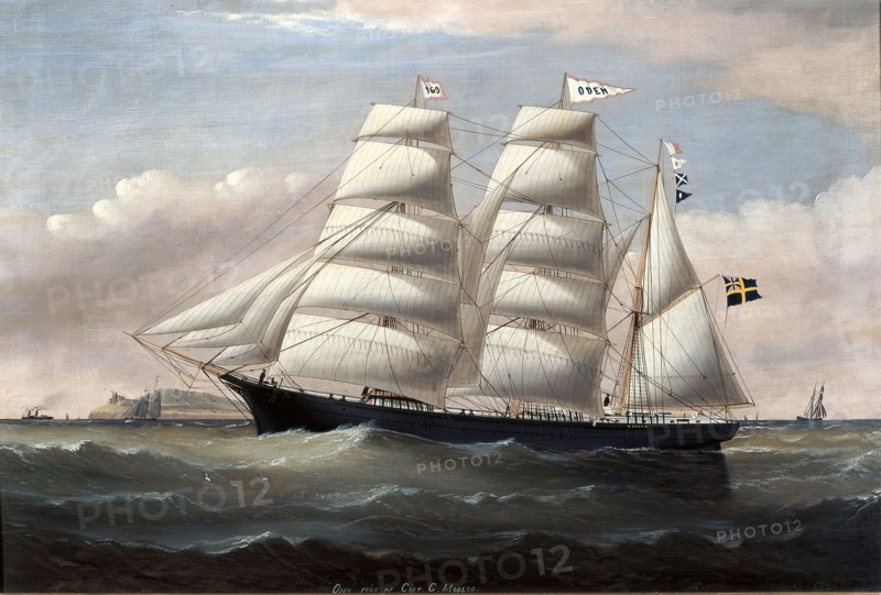 Barque Oden, (c1840s). Creator: O. P. Kolsboe.