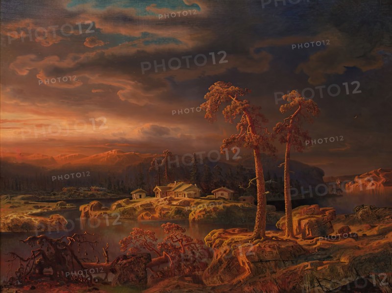Wilderness landscape, 1861. Creator: Markus Larsson.