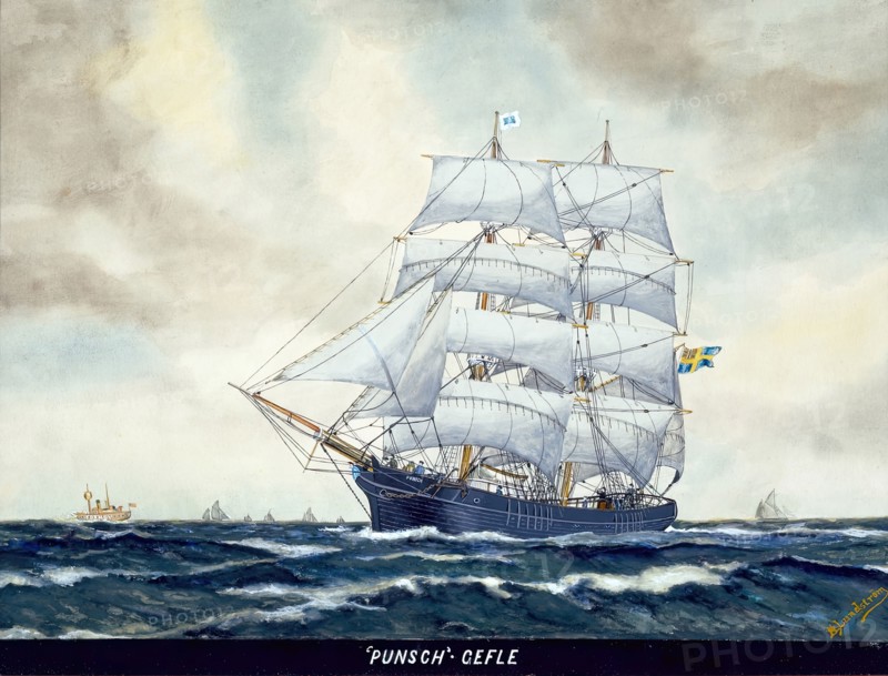 Brig Punch, (c1860s).  Creator: B Lundstrom.