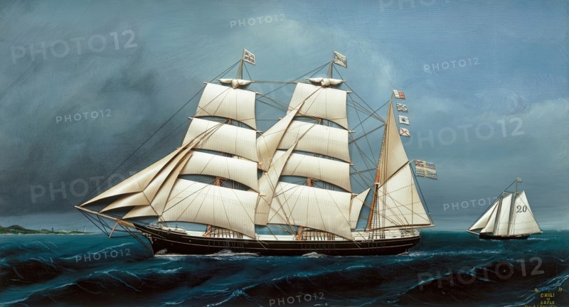 Barque Chili, 1877. Creator: Carolus Ludovicus Weyts.