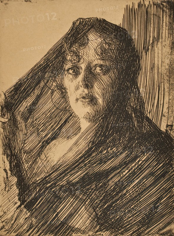 Gerda Lundekvist, (c1910s). Creator: Anders Leonard Zorn.