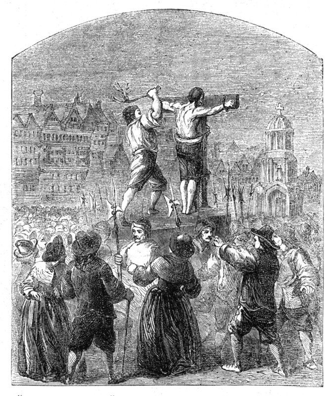 Ancient London: Flogging a Nonconformist in Cheapside, 1862. Creator: Unknown.